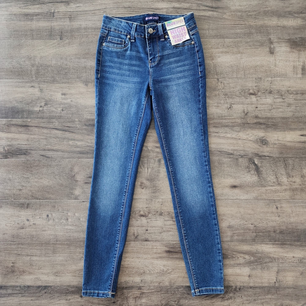 Blue Spice High Waist Ankle Blue Jeans Size 1 NWT